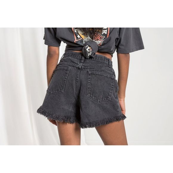 Wrangler Pants - WRANGLER BLACK SHORTS VINTAGE HIGHWAISTED